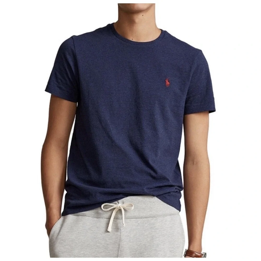 Polo Ralph Lauren T-shirt Men's XL Custom Slim Fit Heather Blue